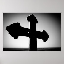 Cruz con los agujeros de bala poster