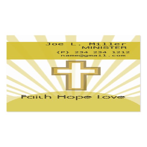 Cruz cristiana de la iglesia de Jesús Tarjetas De Visita