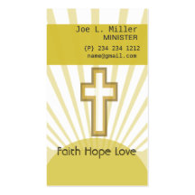 Cruz cristiana de la iglesia de Jesús Tarjetas De Visita
