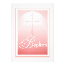 Cruz cristiana del bautismo en rosa comunicado personal  