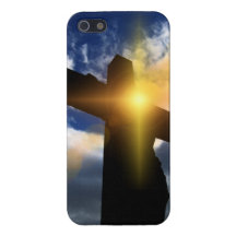 Cruz cristiana en el servicio de la salida del sol iPhone 5 cobertura
