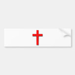 Cruz cristiana etiqueta de parachoque