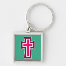 Cruz cristiana llaveros personalizados