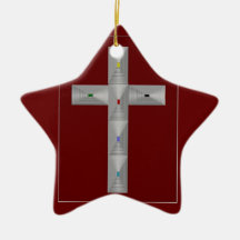 Cruz cristiana ornamento de reyes magos