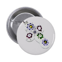 Cruz de cristal de la flor de Millefiori Pin