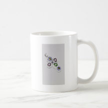Cruz de cristal de la flor de Millefiori Taza De Café