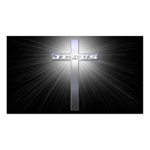 Cruz de Jesús con la luz Plantilla De Tarjeta De Negocio