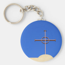Cruz de la iglesia llavero personalizado