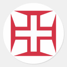 Cruz de la orden de Cristo Pegatinas Redondas