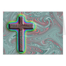Cruz de la viruta con la tarjeta de la pintura que