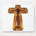Cruz de oro alfombrilla de ratones