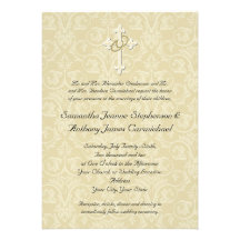 Cruz de oro de los anillos, invitaciones cristiana anuncios personalizados