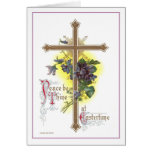 Cruz de Pascua del vintage Felicitacion
