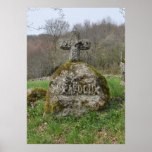 Cruz de piedra del santo Pardoux Posters