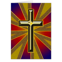 CRUZ DECORATIVA DEL ORO TARJETÓN