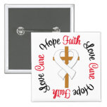 Cruz del amor de la esperanza de la fe del cáncer  pin