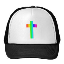 Cruz del arco iris gorros  