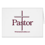 Cruz del gris del pastor de la iglesia felicitación
