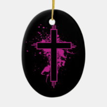 Cruz del Grunge Adornos De Navidad
