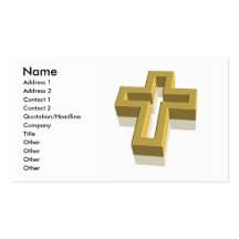 cruz del oro 3D Plantilla De Tarjeta Personal