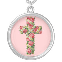 Cruz floral del vintage grimpolas