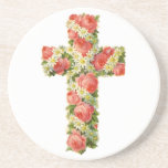 Cruz floral posavasos diseño