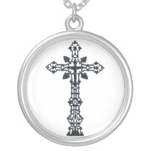 Cruz gótica antigua del cementerio collares personalizados
