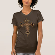 Cruz gótica (marrón) camiseta