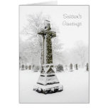 Cruz nevada - tarjeta de Navidad de Personalizable