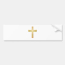 Cruz/Pascua del oro Etiqueta De Parachoque