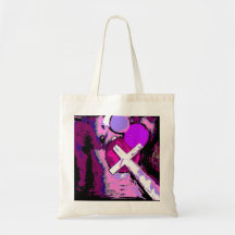 Cruz rosada bolsas de mano