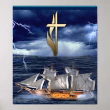 Cruz tempestuosa de los mares poster