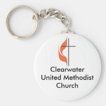 Cruz y llama, ClearwaterUnited MethodistChurch Llavero Personalizado