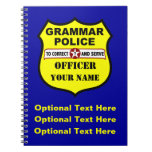 Cuaderno adaptable de la policía de la gramática