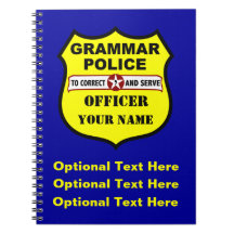 Cuaderno adaptable de la policía de la gramática