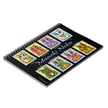 Cuaderno afortunado del arte del gato de la fantas