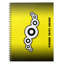 Cuaderno (amarillo) retro del arco