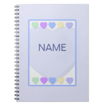 Cuaderno azul conocido de los corazones del bebé