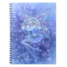 Cuaderno azul de la hada del navidad