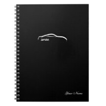 cuaderno blanco de la silueta 350Z