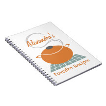 Cuaderno de cocinar anaranjado de la receta del po