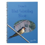Cuaderno de la observación de pájaros del trago de