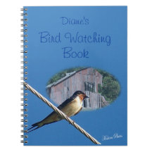 Cuaderno de la observación de pájaros del trago de