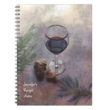 Cuaderno de la receta del vino y del ajo