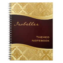Cuaderno de oro de la onda del damasco