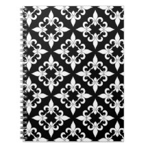 Cuaderno del ébano de la flor de lis