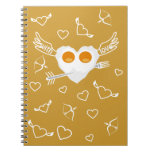 Cuaderno divertido del personalizado del corazón d