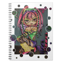 Cuaderno espiral del bio peligro gótico de hadas p