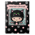Cuaderno espiral del gato