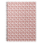 Cuaderno espiral, modelo del muérdago, rojo